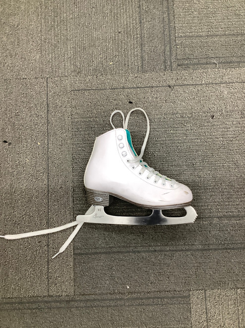 Vist Large View of Product Image Which is Used Riedell OPAL Girls Figure Skate White Junior 03