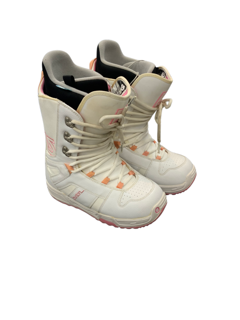 Vist Large View of Product Image Which is Used Burton WOMENS CASA Womens Snowboard Boots White Senior 8.5