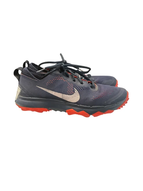 Vist Large View of Product Image Which is Used Nike FI BERMUDA SZ 7 Mens Golf Shoes Navy Blue And Orange Senior 7