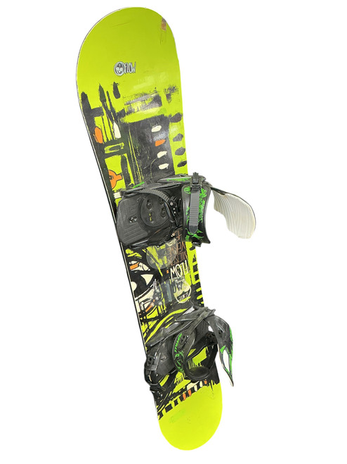 Vist Large View of Product Image Which is Used Flow VERVE MICRON W/ M8TRIX BINDINGS Boys Board/Binding Lime Green 145 cm