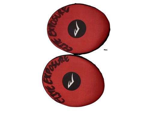 Vist Large View of Product Image Which is Used Everlast Boxing Pads Black And Red
