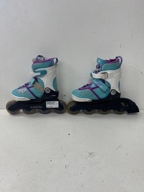 Vist Large View of Product Image Which is Used K2 MARLEE ADJ SZ 11-2 Junior Rec Fitness Skates Carolina Blue Adjustable