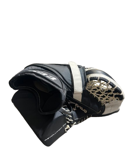 Vist Large View of Product Image Which is Used CCM CCM CATCHER HOCKEY LEFT HAND Youth Goalie Catcher Black And White