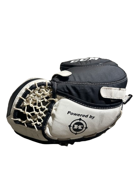Vist Large View of Product Image Which is Used CCM CCM CATCHER HOCKEY LEFT HAND Youth Goalie Catcher Black And White