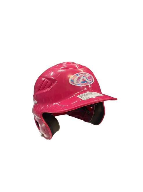 Vist Large View of Product Image Which is Used Rawlings T-BALL HELMET Batting Helmet No Mask Pink SM