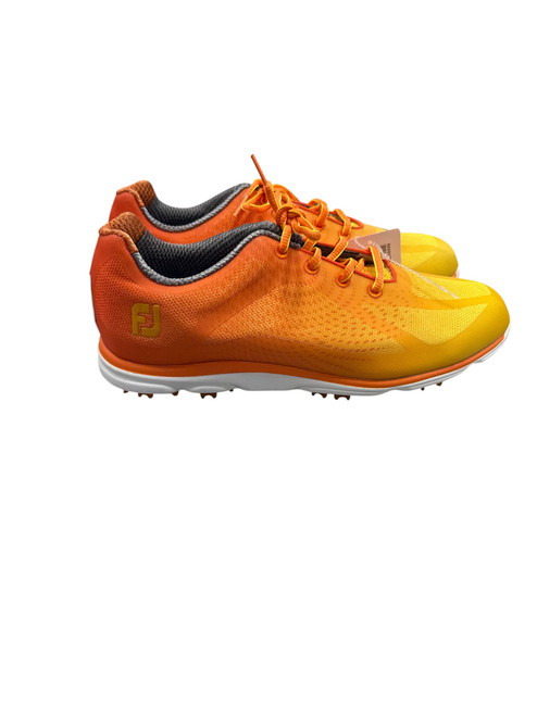 Vist Large View of Product Image Which is Used Foot Joy Mens Golf Shoes Orange Senior 10