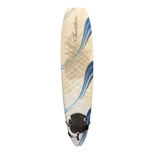 Vist Large View of Product Image Which is Wavestorm Surfboard Carolina Blue And White 8Ft