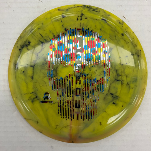 Vist Large View of Product Image Which is Used DOOMSDAY TOXIC WASTE BLACKOUT Disc Golf Driver Yellow 170g