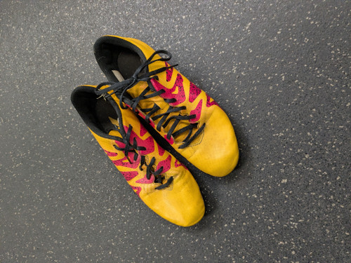 Vist Large View of Product Image Which is Used Adidas Soccer Cleats Yellow Senior 6