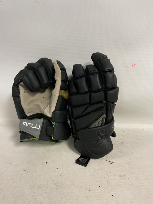 Vist Large View of Product Image Which is Used Maverik MAX Lacrosse Gloves Mens Black 14"
