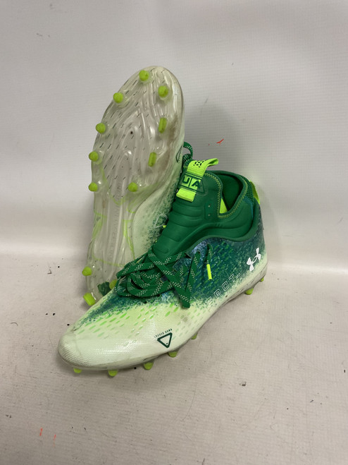 Vist Large View of Product Image Which is Used Under Armour LUX MC 2.0 Adult FB Cleats Green Senior 11