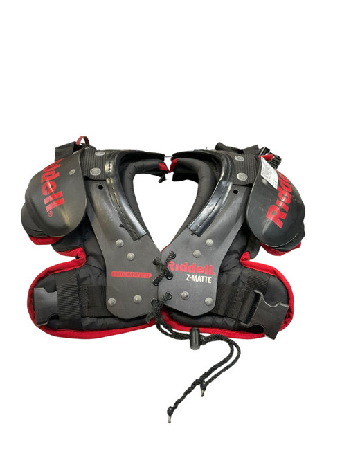 Vist Large View of Product Image Which is Used Riddell RIDDLE Z MATTE FB Shoulder Pads Black XS