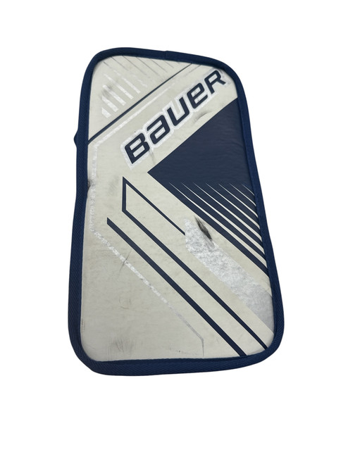 Vist Large View of Product Image Which is Used Bauer STREET HOCKEY Youth Goalie Blocker White