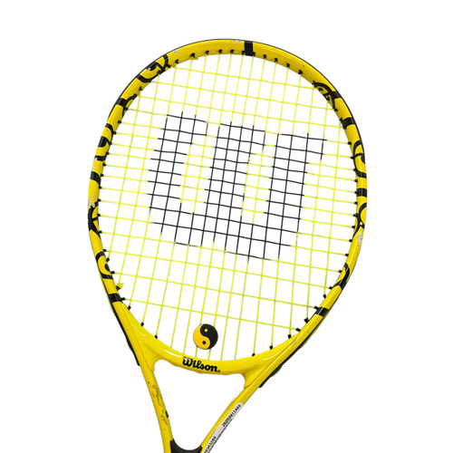 Vist Large View of Product Image Which is Used Wilson MINIONS 23 Junior Tennis Racquet Yellow 23"