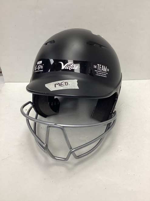 Vist Large View of Product Image Which is Used Victus VICTUS TBALL Batting Helmet w/Mask Red MD