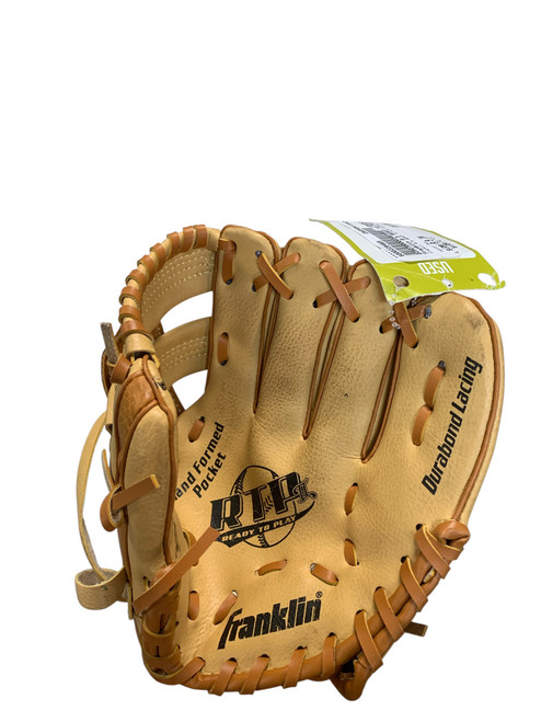 Vist Large View of Product Image Which is Used Franklin 9.5 READY TO PLAY GLOVE TAN BB/SB Glove RH Throw Tan 9 1/2"