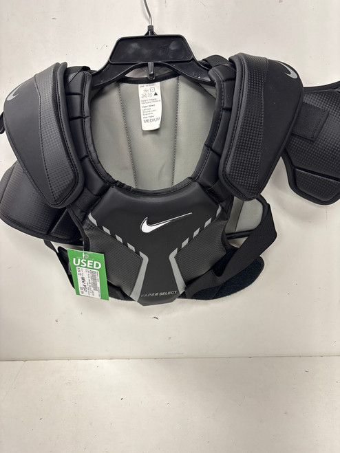 Vist Large View of Product Image Which is Used Nike VAPOR SELECT Lacrosse Shoulder Pads Black MD (new= $150)