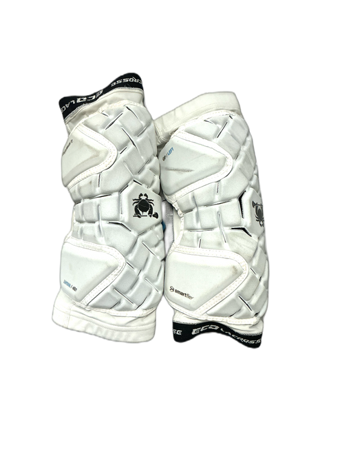 Vist Large View of Product Image Which is Used ECD LACROSSE Lacrosse Arm Pads/Guards White MD