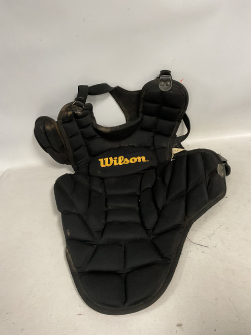 Vist Large View of Product Image Which is Used Wilson WILSON CHEST PROTECTOR Catchers Chest Protector Black Intermed