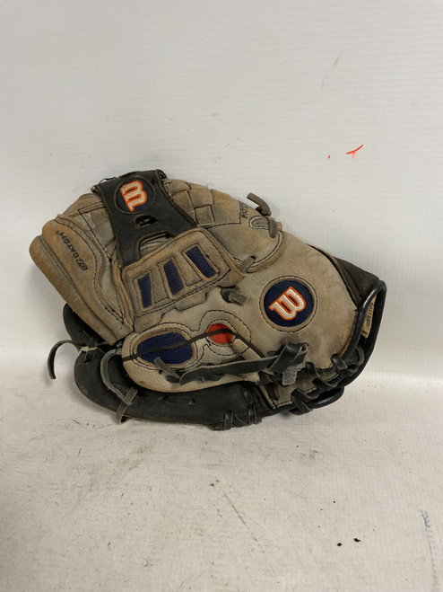 Vist Large View of Product Image Which is Used Wilson EZ CATCH BB/SB Glove LH Throw Grey 10"