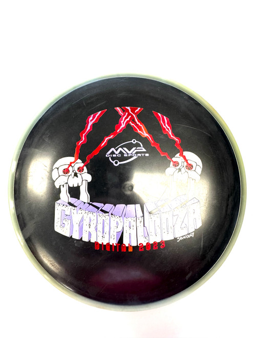 Vist Large View of Product Image Which is Used MVP GYROPALOOZA Disc Golf Mid Range Black