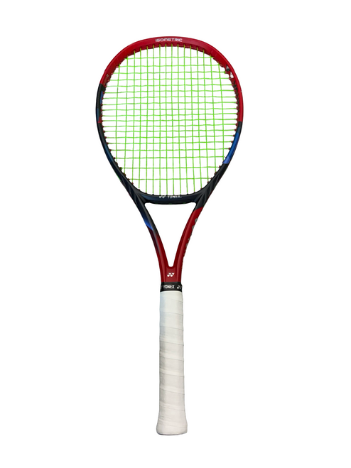 Vist Large View of Product Image Which is Used Yonex VCORE 98 Adult Tennis Racquet Red 4 1/8"