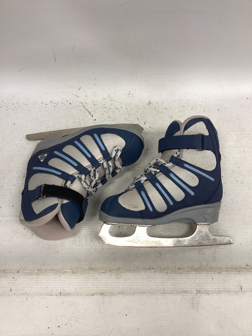 Vist Large View of Product Image Which is Used SOFTEC Girls Figure Skate Navy Blue Youth 12.0