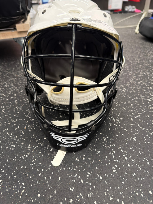 Vist Large View of Product Image Which is Used Cascade CPX-R Lacrosse Helmet White One Size