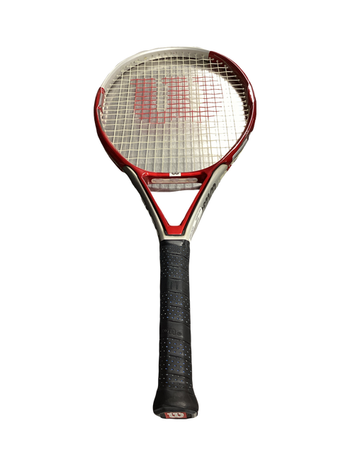 Vist Large View of Product Image Which is Used Wilson TRIAD 5 Adult Tennis Racquet Red Unknown