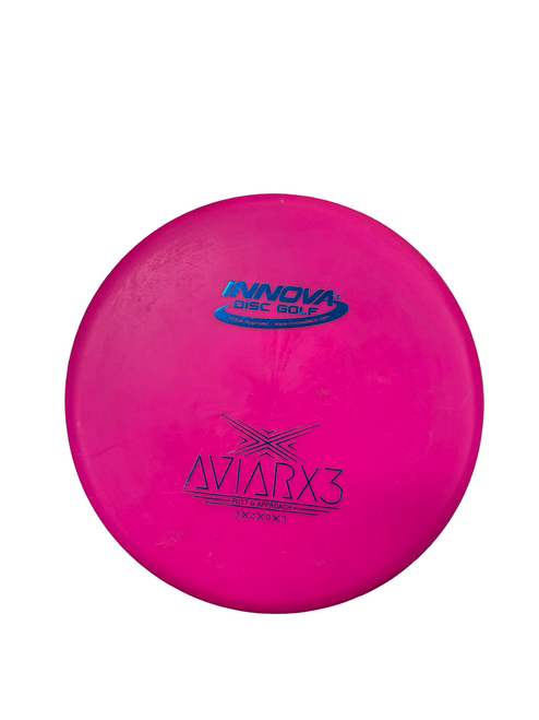 Vist Large View of Product Image Which is Used Innova AVIARX3 Disc Golf Putter Pink