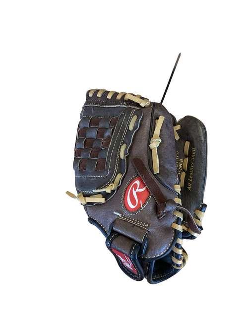 Vist Large View of Product Image Which is Used Rawlings HIGHLIGHT SERIES H110BRNC BB/SB Glove RH Throw Brown 11"