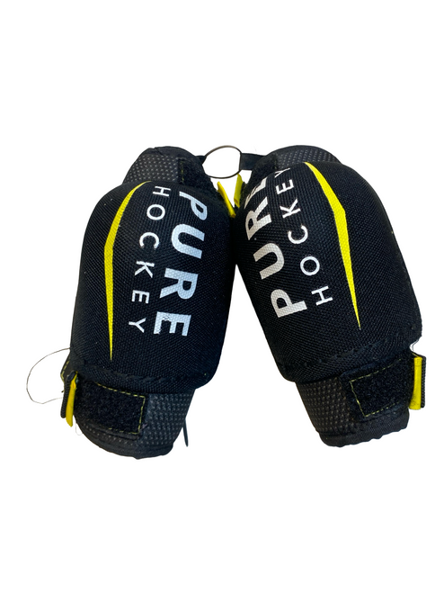 Vist Large View of Product Image Which is Used PURE HOCKEY Youth Elbow Pads Black SM