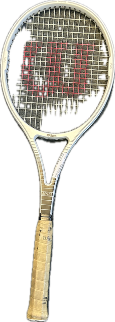 Vist Large View of Product Image Which is Used Wilson REFLEX MIDSIZE Adult Tennis Racquet White 4 1/4"