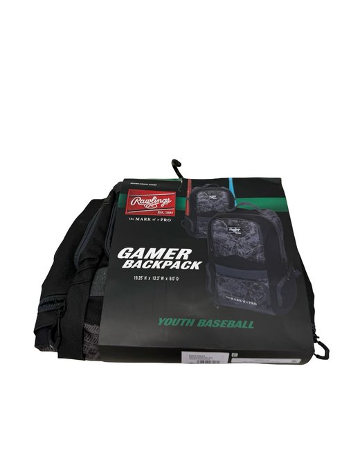 Vist Large View of Product Image Which is New Rawlings GAMER Youth Baseball Backpack Black