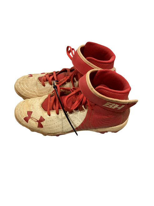 Vist Large View of Product Image Which is Used Under Armour Adult FB Cleats Red Senior 7