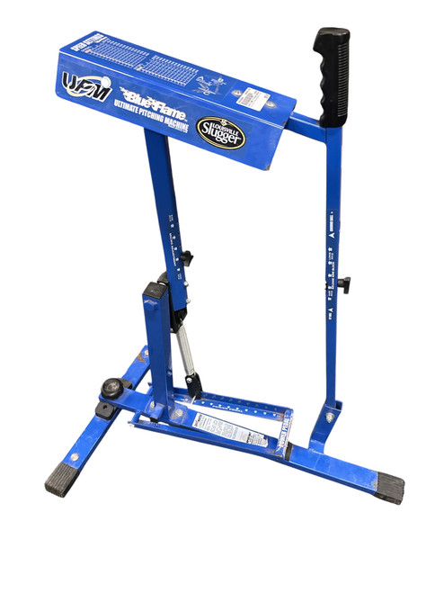 Vist Large View of Product Image Which is Used Louisville Slugger BLUE FLAME MECHANICAL PITCH MACHINE Field Equipment