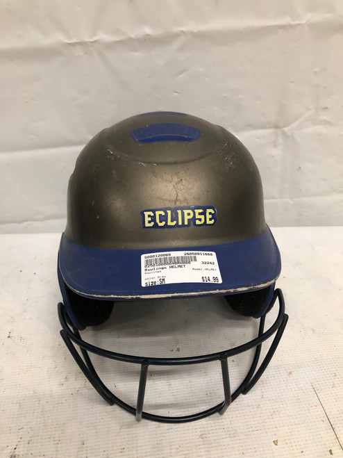 Vist Large View of Product Image Which is Used Rawlings HELMET Batting Helmet w/Mask Grey SM