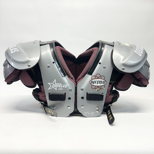 Vist Large View of Product Image Which is Used Douglas NITRO 25S ADULT FB Shoulder Pads Grey SM