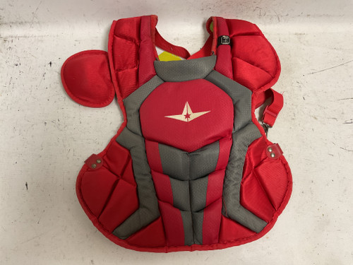 Vist Large View of Product Image Which is Used All-Star CPCC1216S7X Catchers Chest Protector Red Intermed