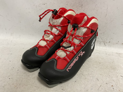 Vist Large View of Product Image Which is Used Rossignol X1J Boys NNN XC Ski Boots Red W 06 / JR 04-04.5