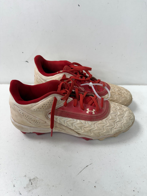 Vist Large View of Product Image Which is Used Under Armour BSBL LOW BB/SB Cleats Red Senior 8.5