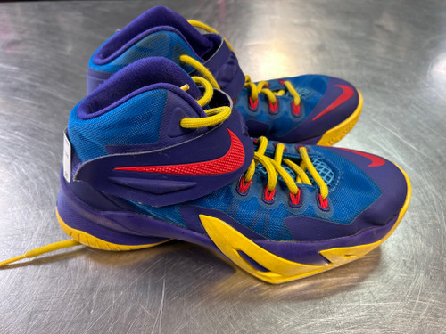 Vist Large View of Product Image Which is Used Nike Basketball Shoes Y Royal Blue Junior 04.5