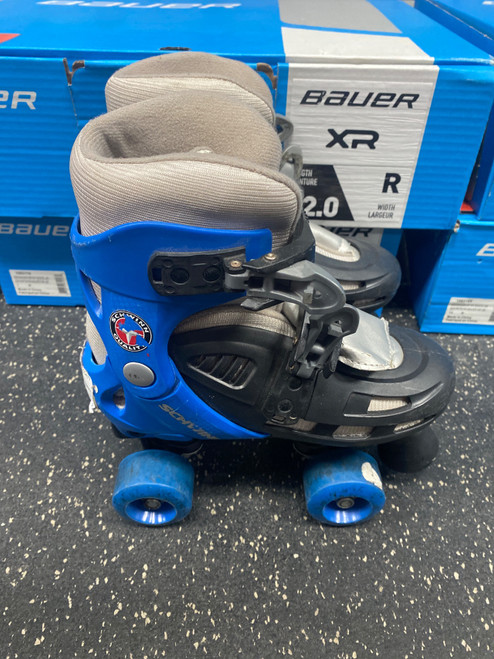 Vist Large View of Product Image Which is Used Schwinn ADJUSTABLE Junior Roller Quad Skates Royal Blue Adjustable