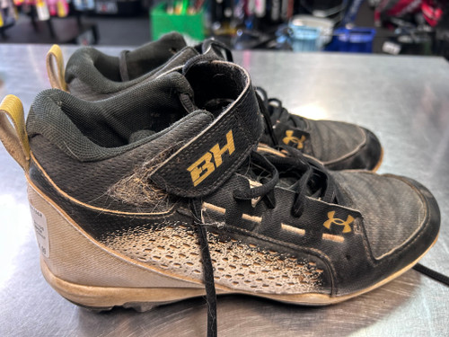 Vist Large View of Product Image Which is Used Under Armour BRYCE HARPER BB/SB Cleats Black Senior 8