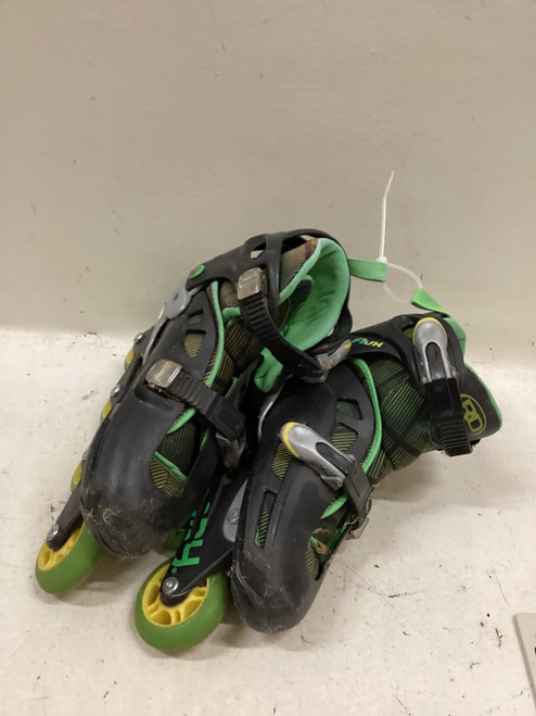Vist Large View of Product Image Which is Used RollerDerby FLUX Junior Rec Fitness Skates Black Adjustable
