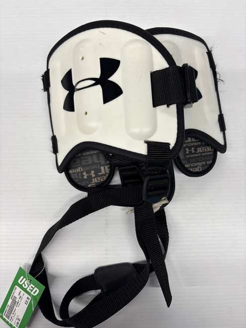 Vist Large View of Product Image Which is Used Under Armour KIDNEY PAD Lacrosse Rib Pads White XS
