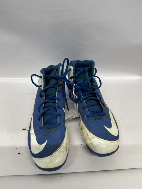 Vist Large View of Product Image Which is Used Nike ALPHA BB/SB Cleats Clear And Royal Blue Senior 9.5