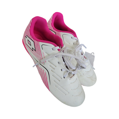 Vist Large View of Product Image Which is Used Lotto ROMA CLEATS 3.5 Soccer Cleats White Junior 03.5