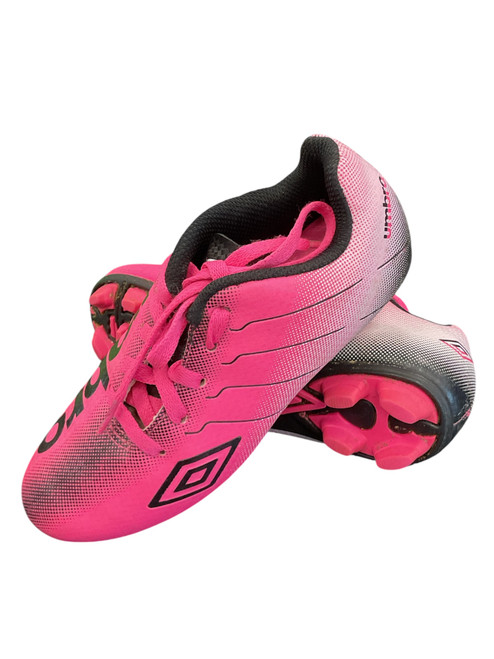 Vist Large View of Product Image Which is Used Umbro Soccer Cleats Pink Youth 13.0