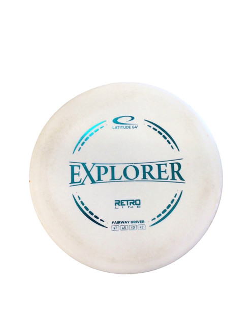 Vist Large View of Product Image Which is Used Latitude 64 EXPLORER Disc Golf Driver White